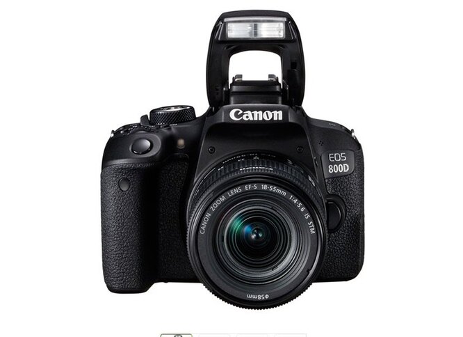 Зеркальный фотоаппарат Canon EOS 800D EF-S 18-55 IS STM Kit, 61990 руб.